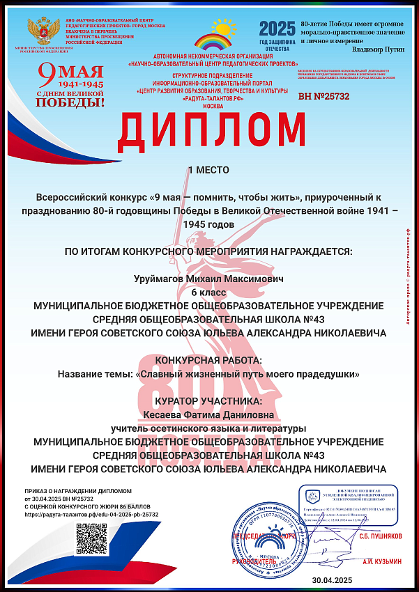 Достижения