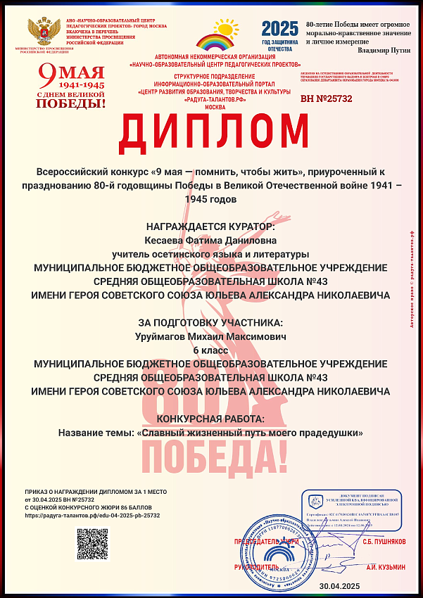 Достижения